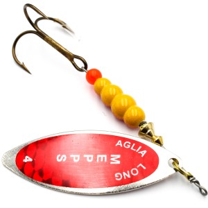 Mepps Aglia Long Redbo srebrna 4 – błystka na szczupaka i sandacza