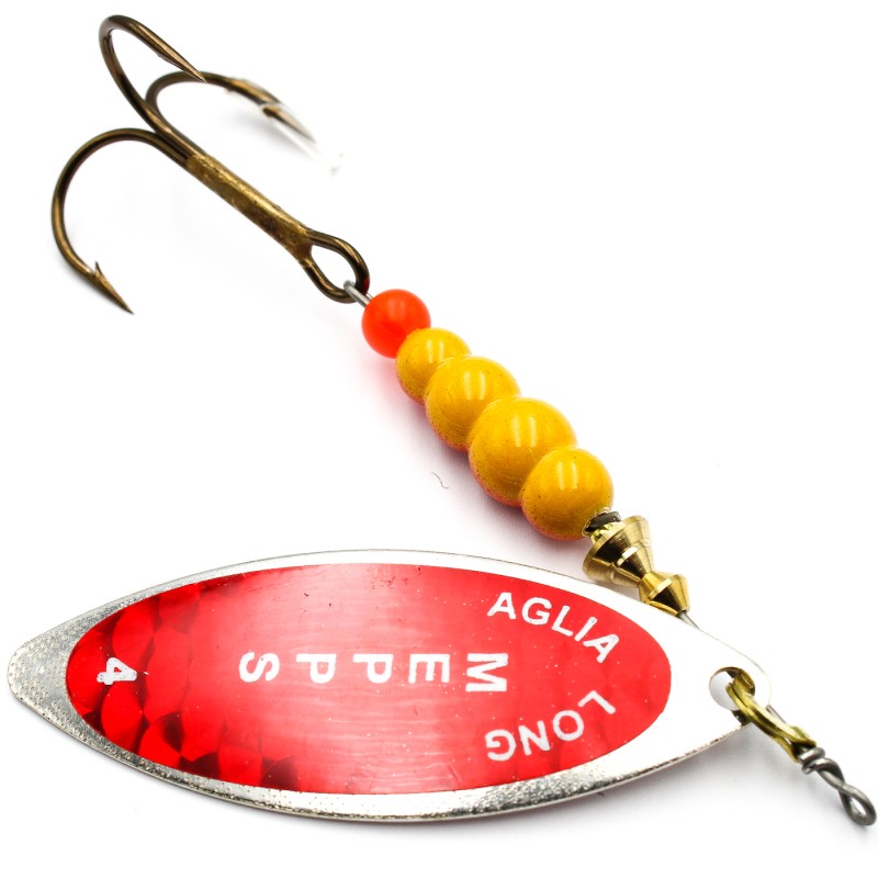 Mepps Aglia Long Redbo srebrna 4 – błystka na szczupaka i sandacza