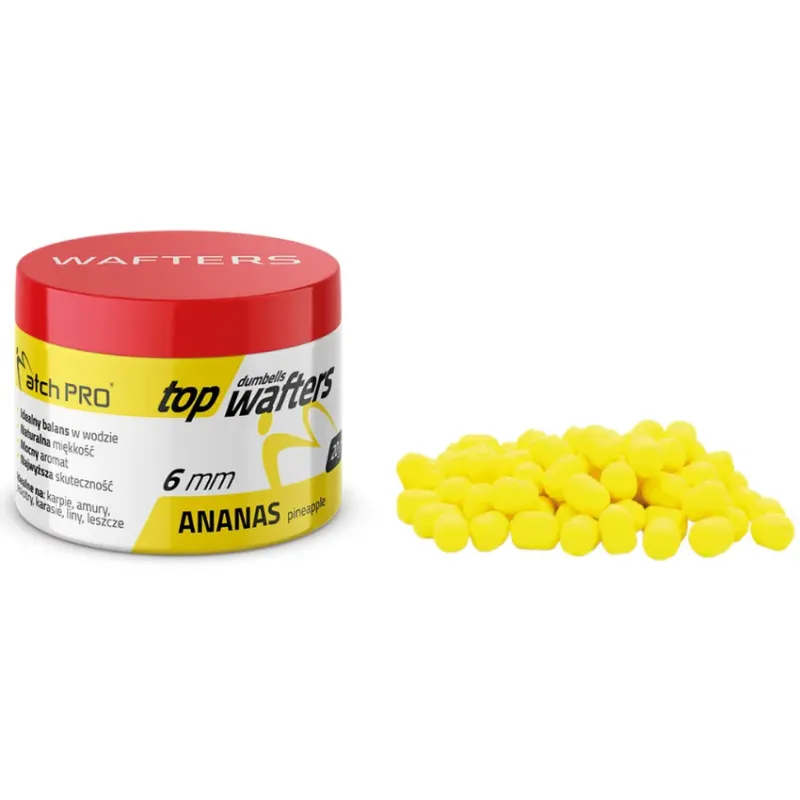 Top Dumbells Wafters Ananas 6mm MatchPro – przynęta balansująca fluo ananas feeder