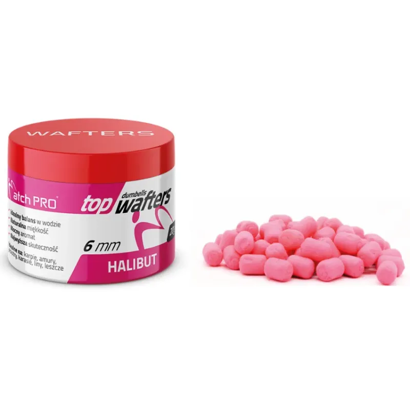 Top Dumbells Wafters Halibut 6mm MatchPro – przynęta balansująca fluo halibut feeder