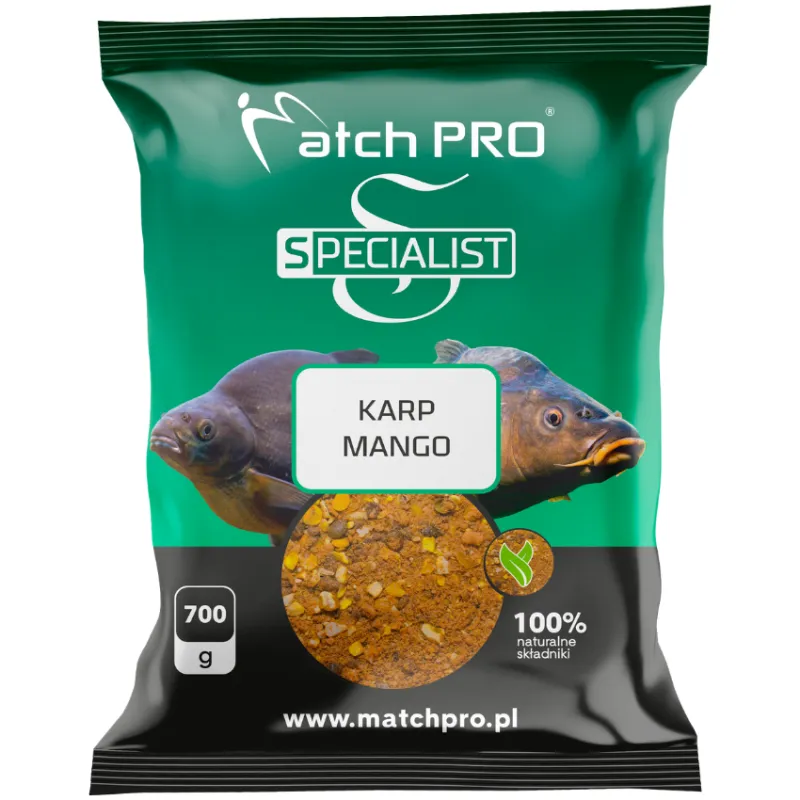 Zanęta MatchPro Specialist Karp Mango 700g – skuteczna mieszanka na karpie i amury