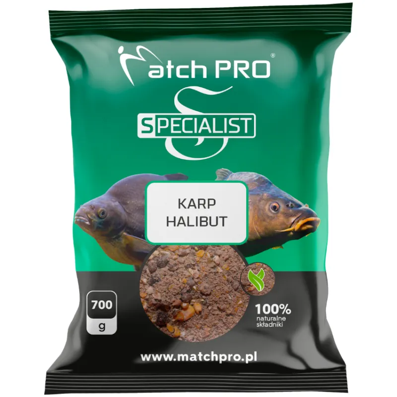 Zanęta MatchPro Specialist Karp Halibut 700g – skuteczna zanęta karpiowa na chłodne dni