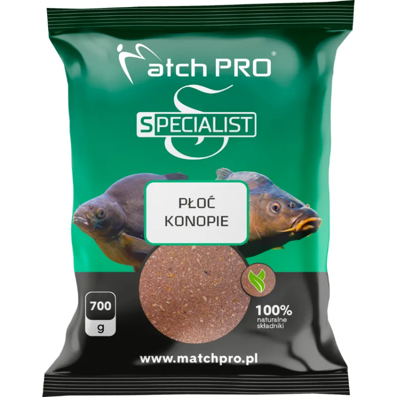 Zanęta MatchPro Specialist Płoć Konopie 700g – skuteczna mieszanka na duże płocie