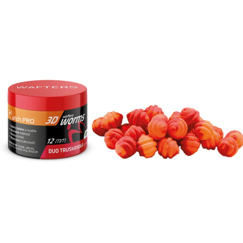 MatchPro 3D Worms Wafters Duo Truskawka 12mm – method