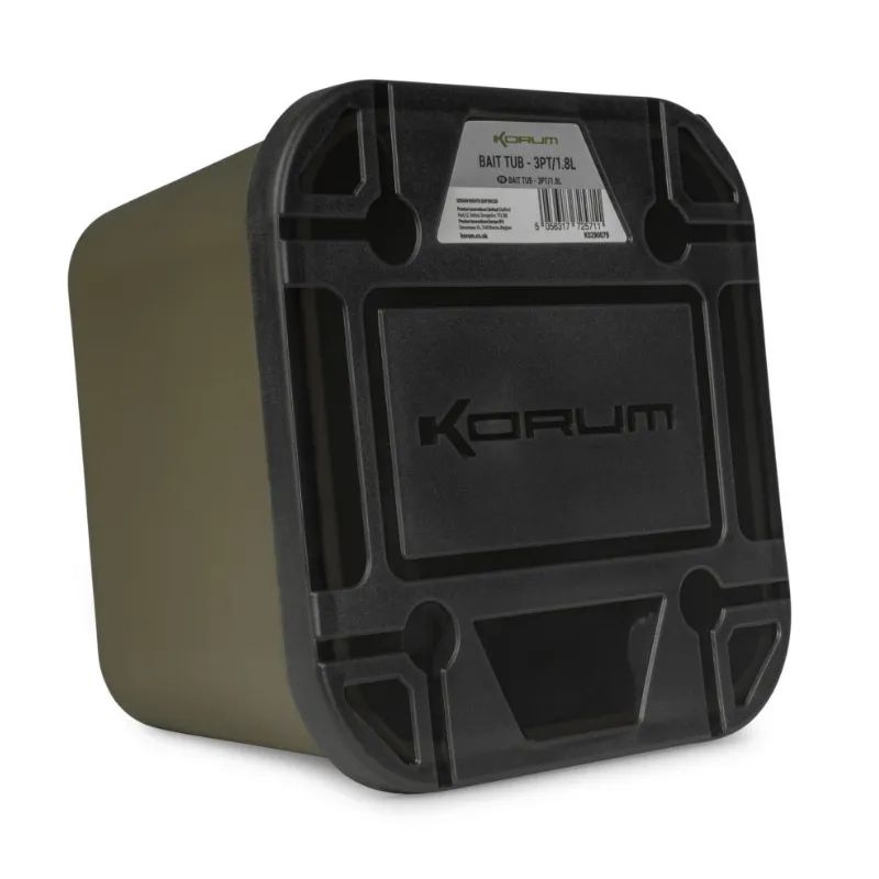 Korum Bait Tub 1.8L – pudełko na przynęty i zanętę