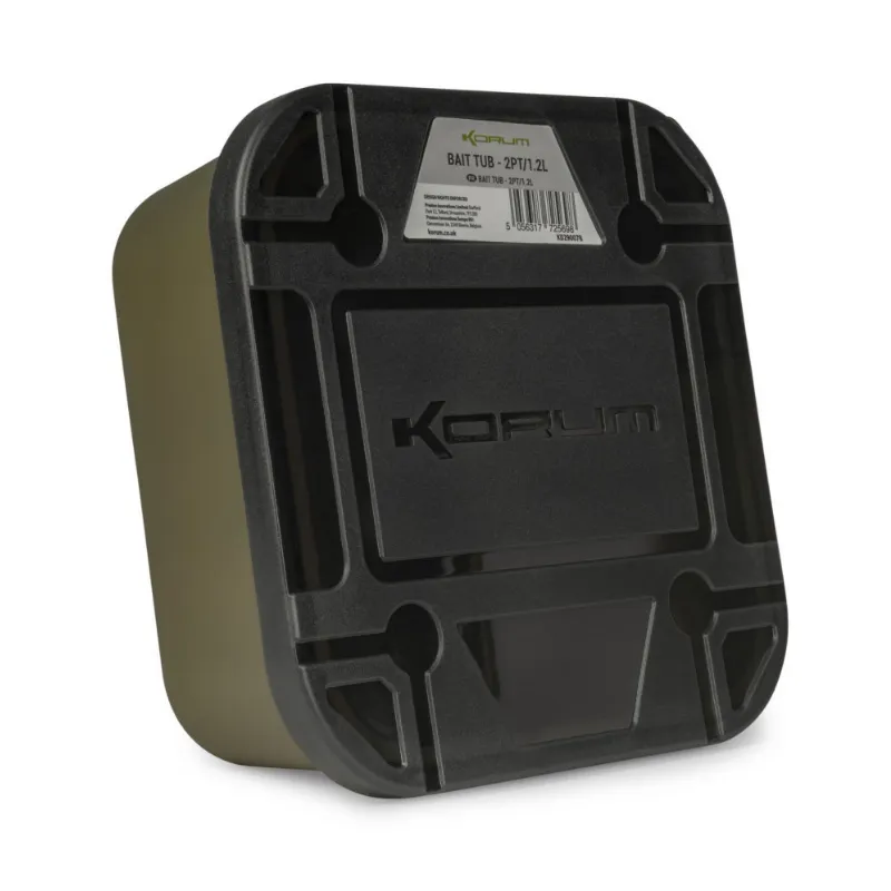 Korum Bait Tub 1.2L – pudełko na przynęty i zanętę