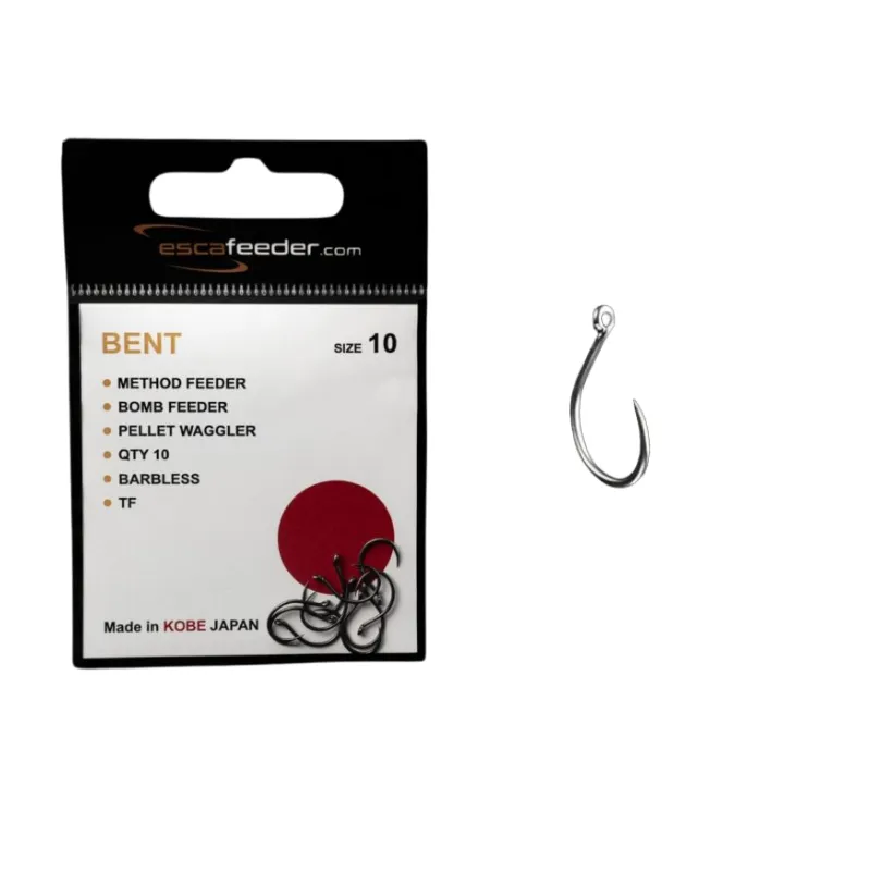 Haczyki Esca Feeder Method Barbless Bent 14 bez zadzioru