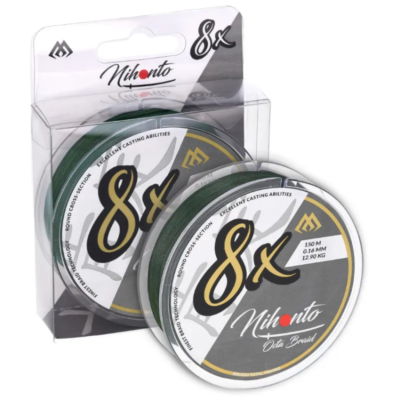 Plecionka Mikado Nihonto Octa 0.06mm 150m Zielona