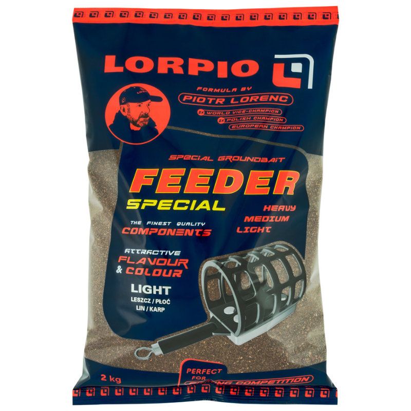 Zanęta Lorpio Feeder Specjal Light 2kg – lekka mieszanka feederowa do jezior i kanałów