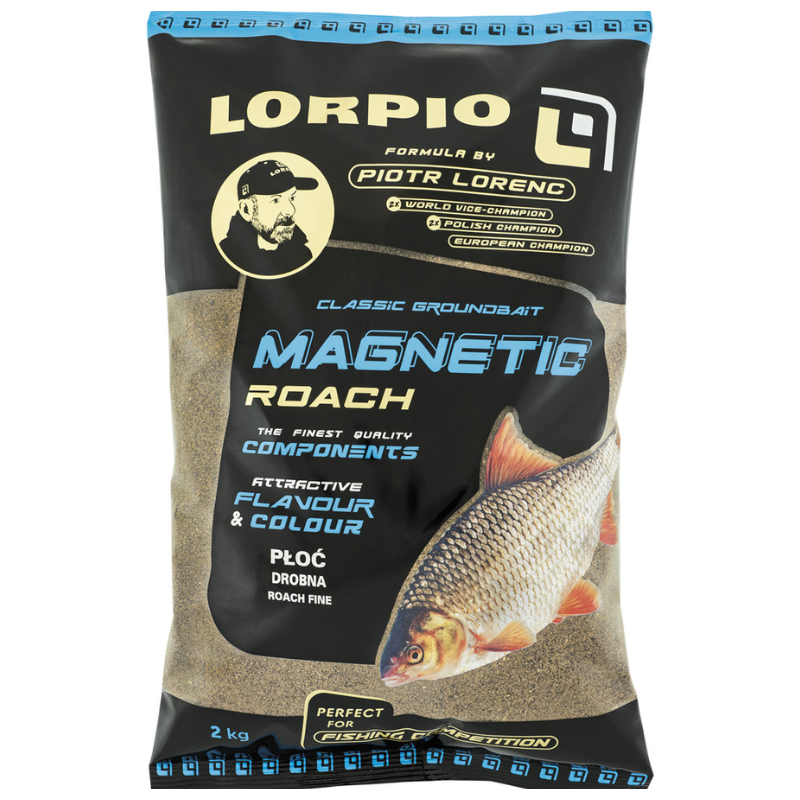 Zanęta Lorpio Magnetic Roach Fine 2kg – drobna mieszanka na ostrożne płocie