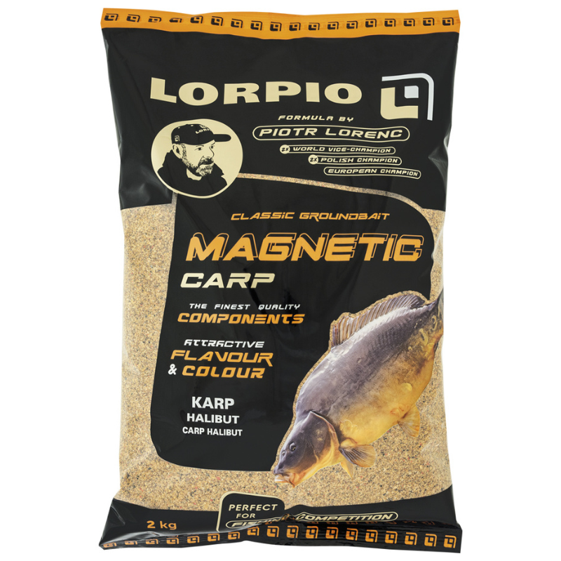 Zanęta Lorpio Magnetic Carp Halibut 2kg – rybna mieszanka na duże leszcze i karpie