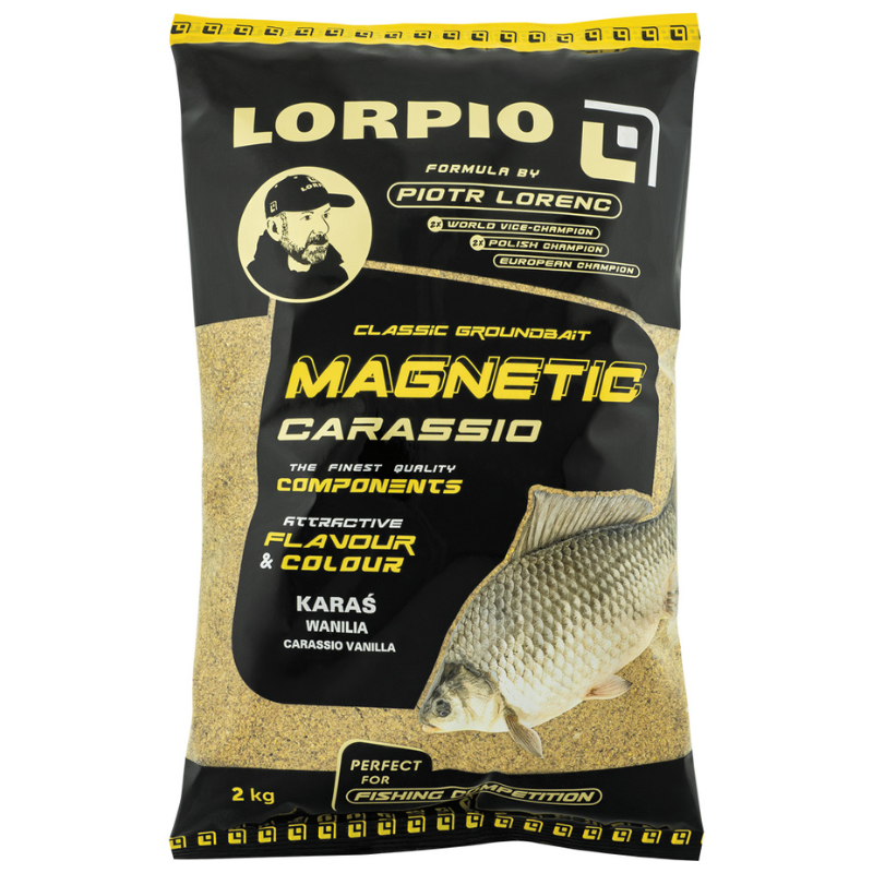 Zanęta Lorpio Magnetic Carassio Vanilla 2kg – waniliowa mieszanka na karasie
