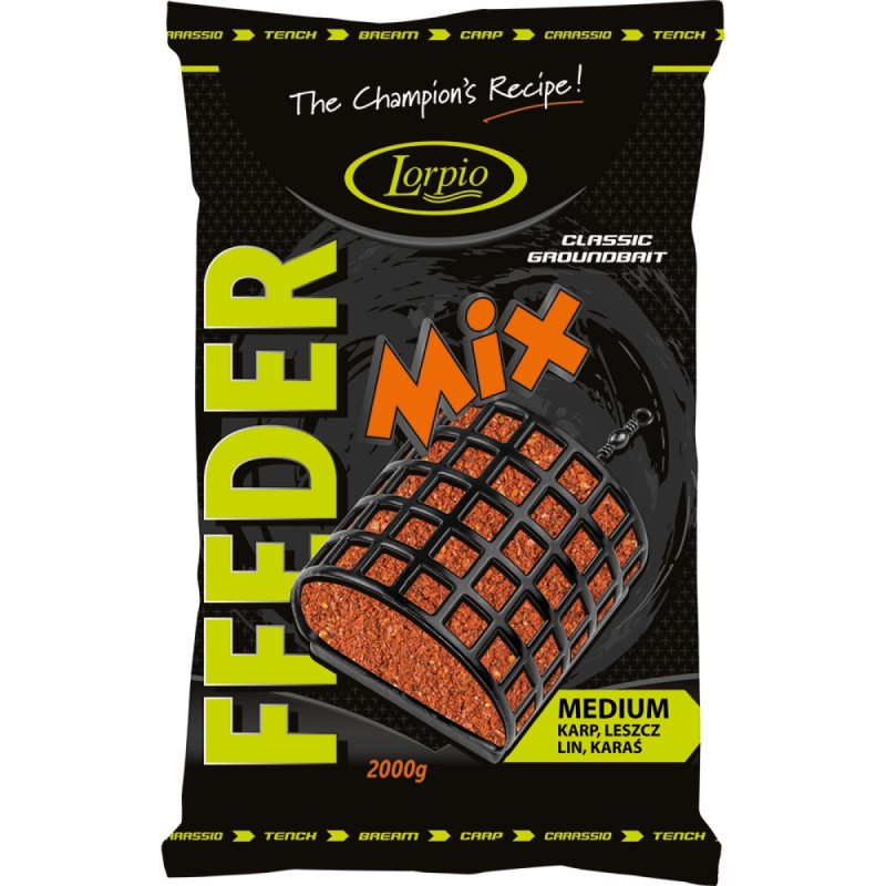 Zanęta Lorpio Feeder Mix Medium 2kg – skuteczna do wód mętnych