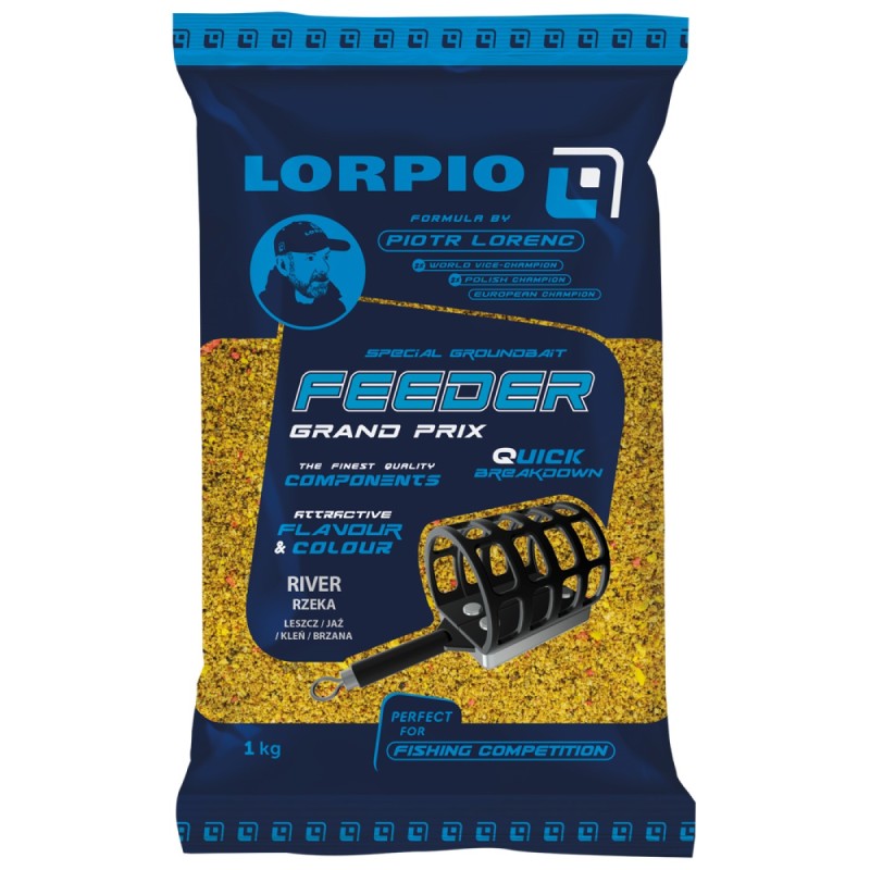 Zanęta Lorpio Grand Prix Feeder River 1kg – mocna mieszanka na rzekę