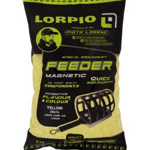 Zanęta Lorpio Magnetic Feeder Yellow 2kg – żółta mieszanka do feedera i spławika