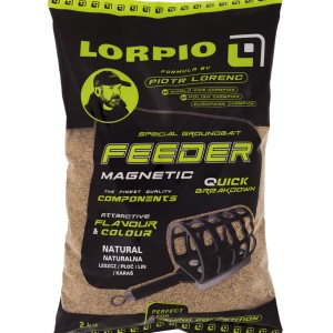 Zanęta Lorpio Magnetic Feeder Natural 2kg – naturalna mieszanka do feedera i spławika