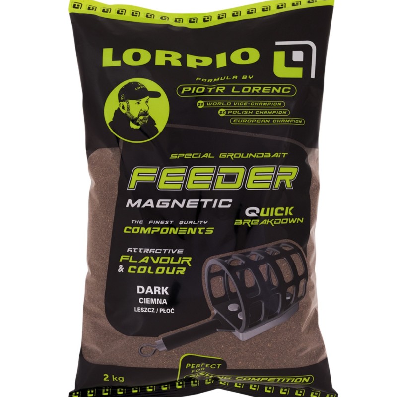 Zanęta Lorpio Magnetic Feeder Dark 2kg – skuteczna mieszanka feeder/spławik