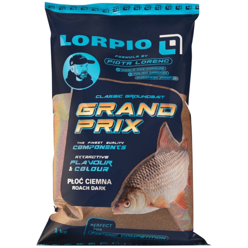 Zanęta Lorpio Grand Prix Roach Dark 1kg – ciemna mieszanka na płocie