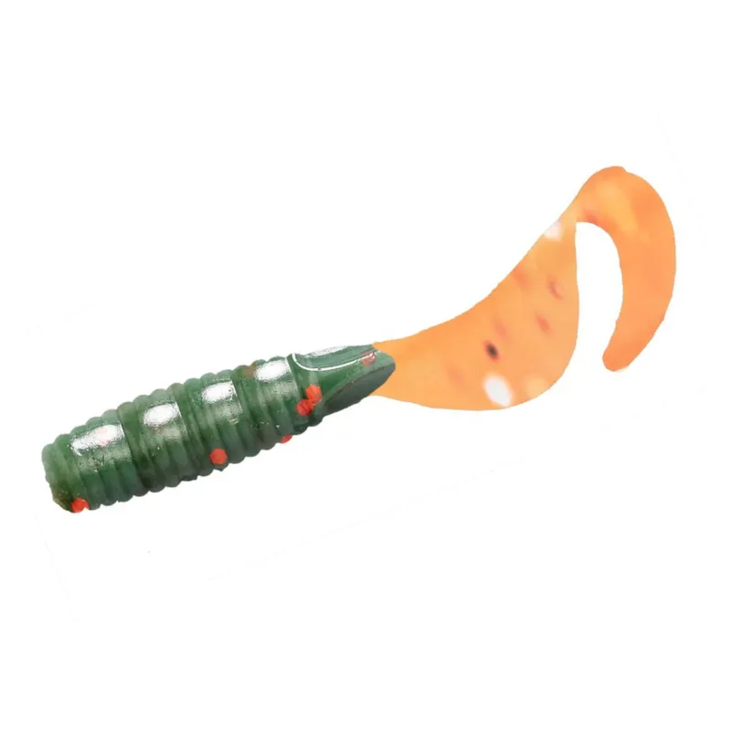 Lucky John Micro Grub 1" 2,5 cm 085 – mikro twister pod lód