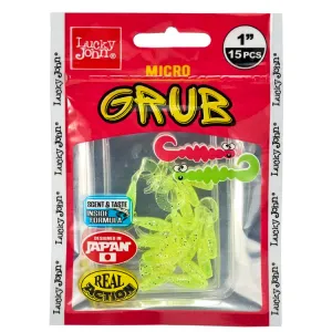 Lucky John Micro Grub 1" 2,5 cm S13 – mikro twister