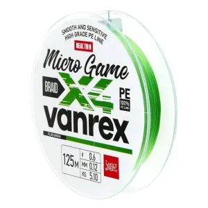 Plecionka Lucky John Vanrex 4x MICRO GAME 0.12 mm 125 m Fluo Green
