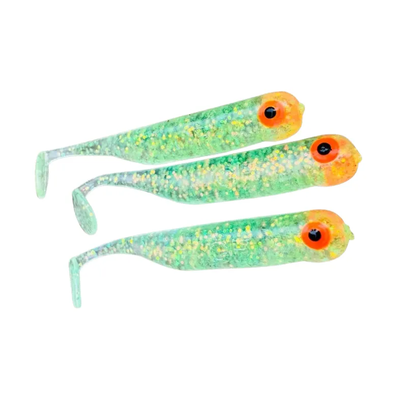 Great Fish GF1 49 mm Glitter Light Green 10 szt. – guma na okonie