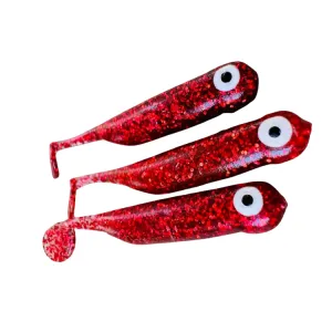 Great Fish GF1 49 mm Glitter Red 10 szt. – guma na okonie