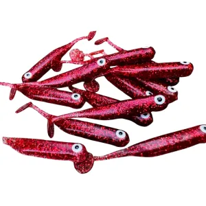 Great Fish GF1 49 mm Glitter Red 10 szt. – guma na okonie