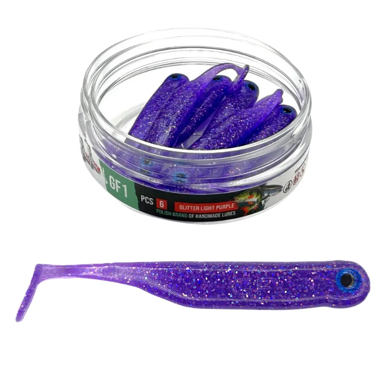 Great Fish GF1 7 cm Glitter Light Purple – guma 6 szt.