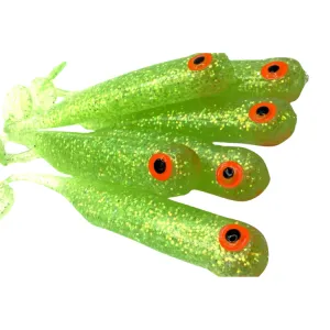 Great Fish GF1 7 cm Glitter Light Green – guma 6 szt.
