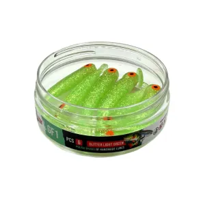 Great Fish GF1 7 cm Glitter Light Green – guma 6 szt.