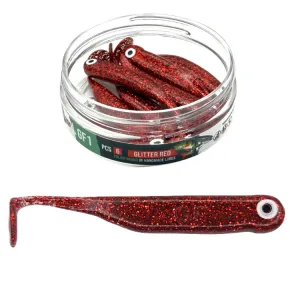 Great Fish GF1 7 cm 2,5 g Glitter Red – guma 6 szt.
