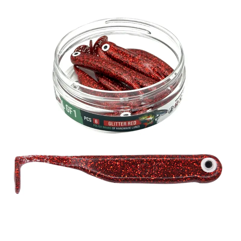 Great Fish GF1 7 cm 2,5 g Glitter Red – guma 6 szt.