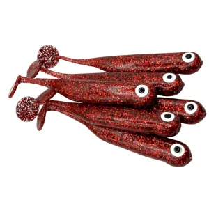 Great Fish GF1 7 cm 2,5 g Glitter Red – guma 6 szt.