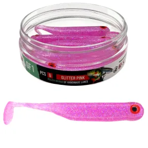 Great Fish GF1 7 cm 2,5 g Glitter Pink – guma spinningowa 6 szt.
