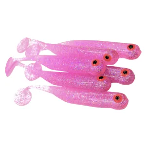 Great Fish GF1 7 cm 2,5 g Glitter Pink – guma spinningowa 6 szt.