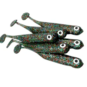 Great Fish GF1 7 cm 2,5 g Colorful Glitter – guma spinningowa 6 szt.