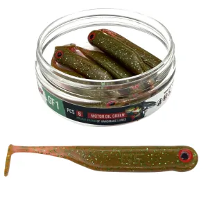 Great Fish GF1 7 cm 2,5 g Motor Oil Green – guma spinningowa 6 szt.