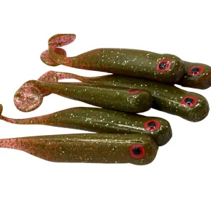 Great Fish GF1 7 cm 2,5 g Motor Oil Green – guma spinningowa 6 szt.