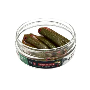 Great Fish GF1 7 cm 2,5 g Motor Oil Green – guma spinningowa 6 szt.