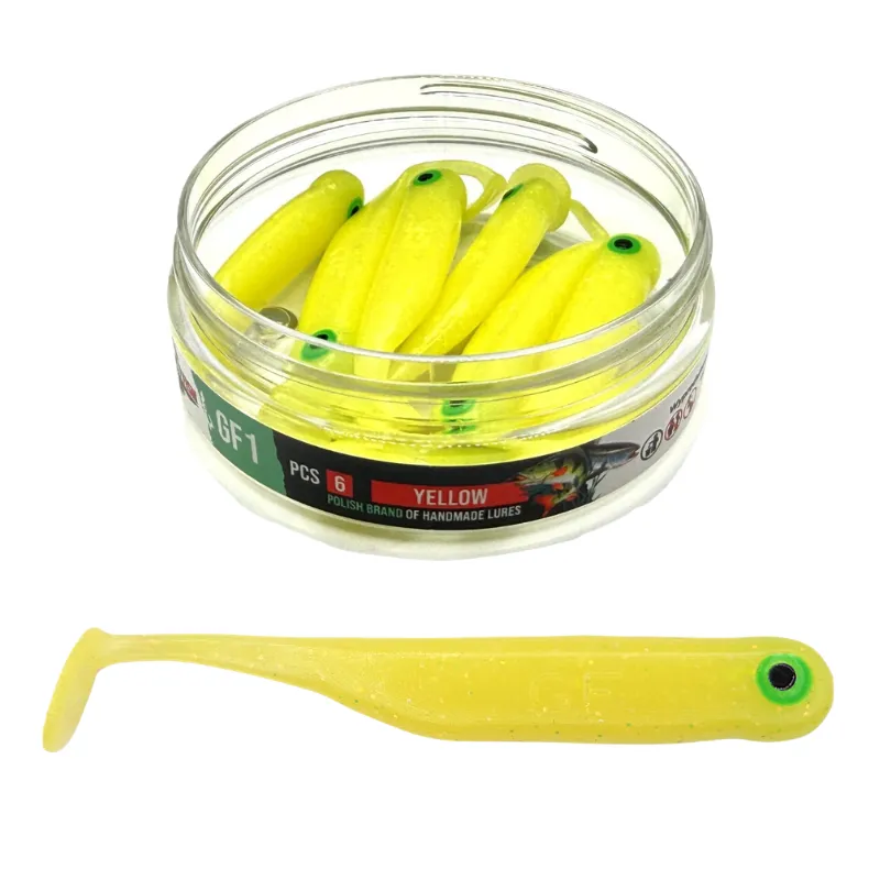Great Fish GF1 7 cm 2,5 g Yellow – guma spinningowa 6 szt.