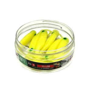 Great Fish GF1 7 cm 2,5 g Yellow – guma spinningowa 6 szt.