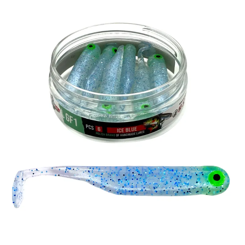 Great Fish GF1 7 cm 2,5 g Ice Blue – guma spinningowa 6 szt.