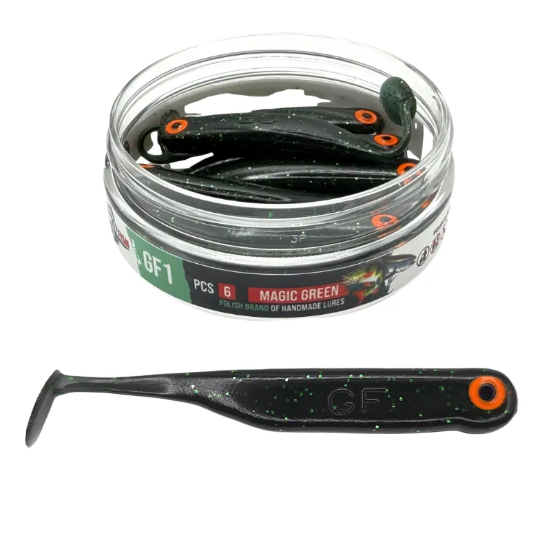 Great Fish GF1 7 cm 2,5 g Magic Green – guma spinningowa 6 szt.