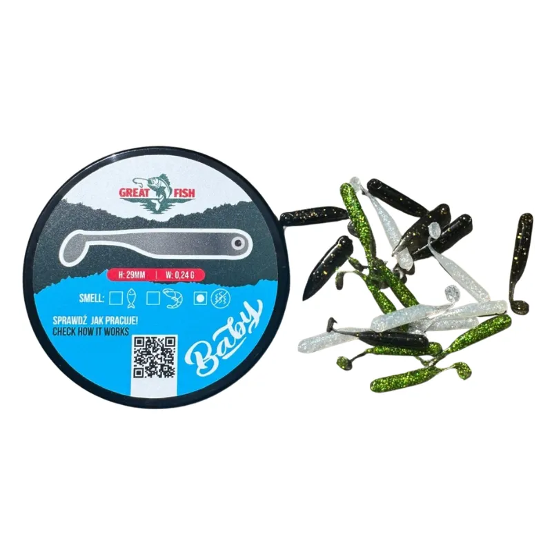 Great Fish GF1 BABY 29 mm MIX3 – mikrogumy 21 szt.