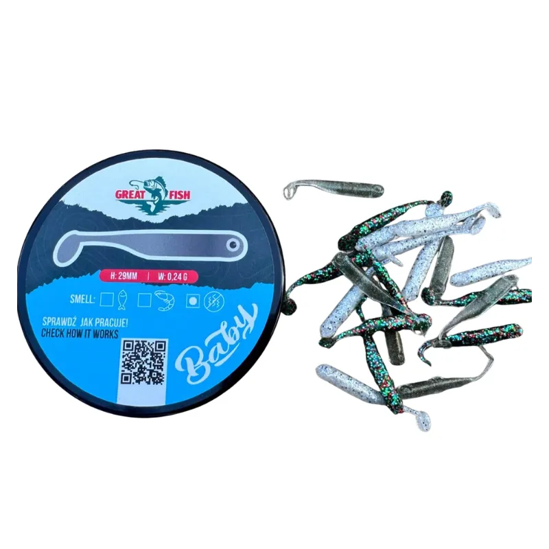 Great Fish GF1 BABY 29 mm MIX4 – mikrogumy 21 szt.