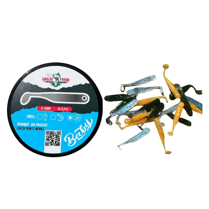 Great Fish GF1 BABY 29 mm MIX5 – mikrogumy 21 szt.