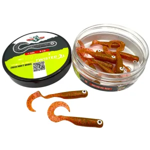 Great Fish GF1 Twister 49 mm Motor Oil Red – guma spinningowa