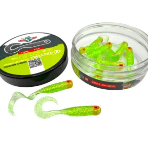 Great Fish GF1 Twister 49 mm Glitter Light Green – guma