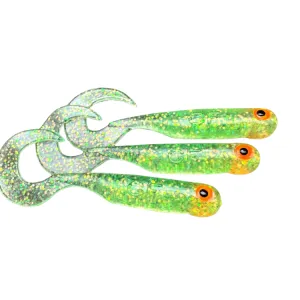 Great Fish GF1 Twister 49 mm Glitter Light Green – guma